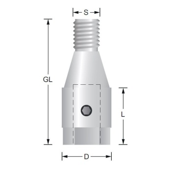 Drill chucks straight M10x1,5  Lefthand