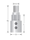 Boorhouder recht M10x1,5 Rechtsom | Titman Tools