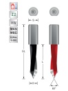Through hole drill bit  D5  L77  S10 mm Lefthand rot. | Titman Tools