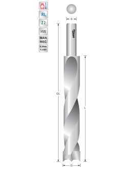Twist drill 18mm extra long  Shank 10 mm | Titman Tools