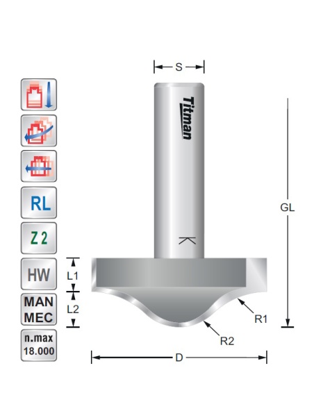 Barley twist cutter BTC6 | Titman Tools