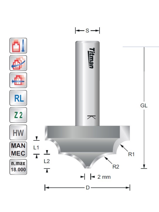 Barley twist cutter BTC4 | Titman Tools