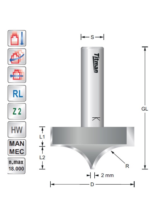 Barley twist cutter BTC3 | Titman Tools