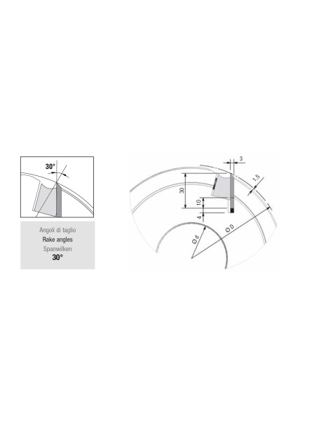 Planning head D125 L180mm with steel body bore 40 mm