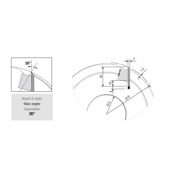 Planning head D125 L230mm with steel body bore 40 mm