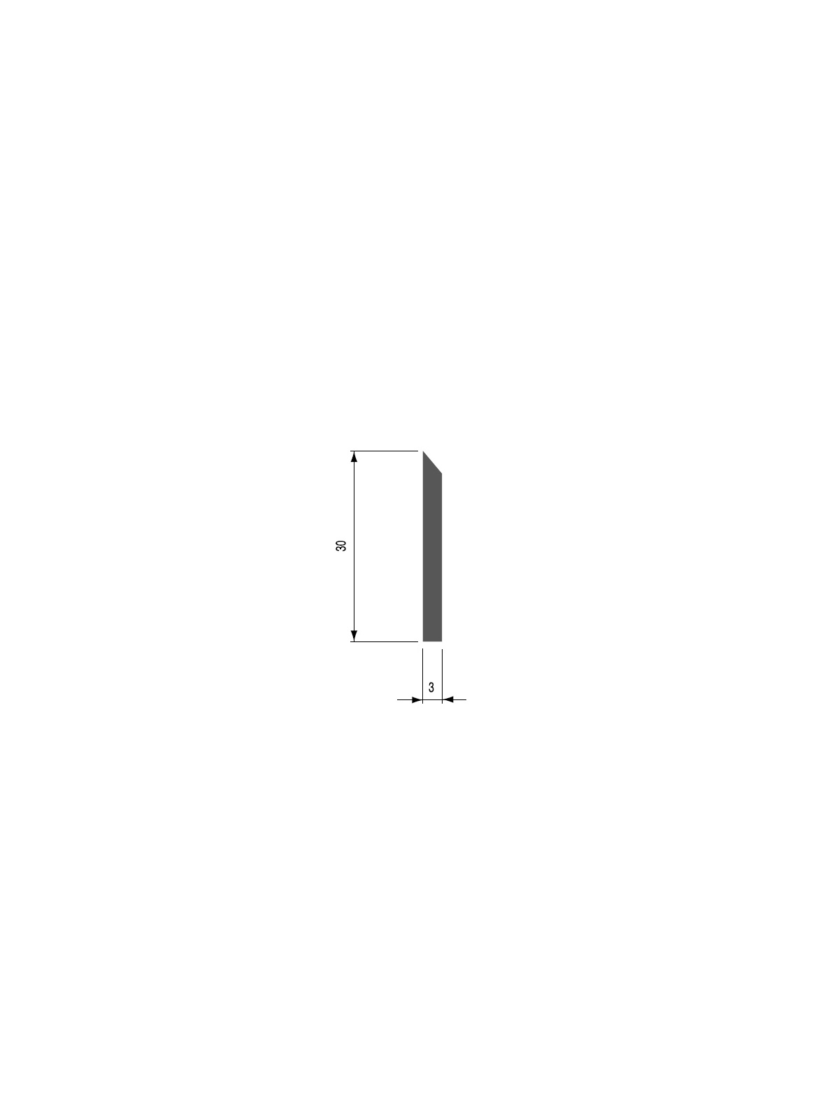 Stark Streifenhobelmesser 100mm HSS 30 x 3 mm | JVL-Europe
