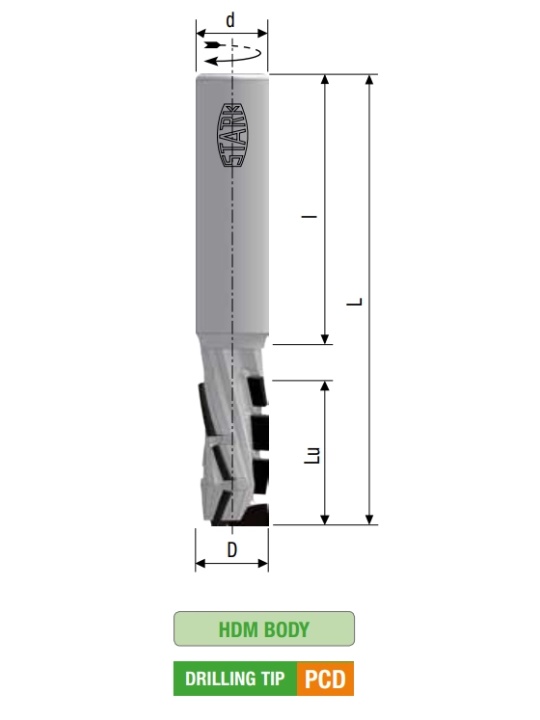 Stark Nestingfräser 12x25mm S12x40mm | JVL-Europe