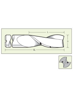 Titman Spiraalfrees Positief 2 snijder D8 S8mm | Titman Tools