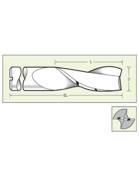 Titman Spiraalfrees Positief 2 snijder D8 S8mm | Titman Tools Titman Spiraalfrees Positief 2 snijder D8 S8mm | Titman Tools