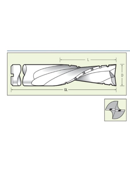 Schruppfräser Rechtslauf Linksdrall Z2 L20 D8 S8mm | Titman Tools Schruppfräser Rechtslauf Linksdrall Z2 L20 D8 S8mm | Titman Tools