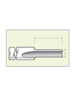 Titman Rechte frees voor Kunststof  D6 L25 S6mm | Titman Tools
