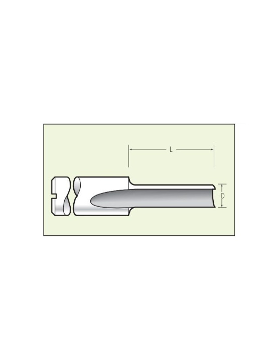 Titman Fräser mit gerade Schneide für kunststoff  D6 L25 S6mm | Titman Tools