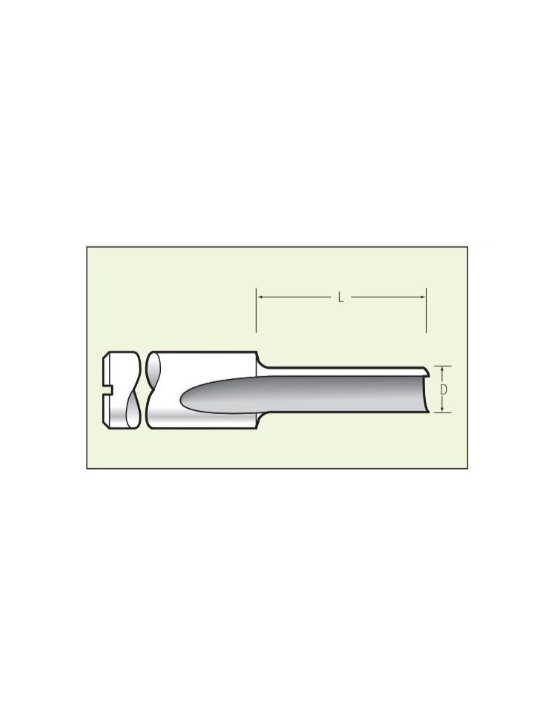 Titman Titman Fräser mit gerade Schneide für kunststoff  D6 L25 S6mm | JVL-Europe