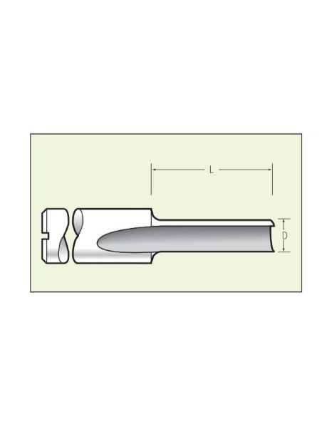 Titman Fräser mit gerade Schneide für kunststoff  D6 L25 S6mm | Titman Tools