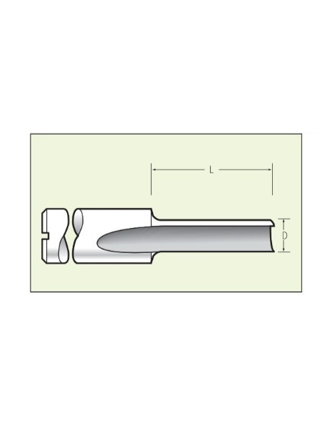 Titman Titman Fräser mit gerade Schneide für kunststoff  D6 L25 S6mm | JVL-Europe