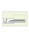 Titman Fräser mit gerade Schneide für kunststoff  D6 L25 S6mm | Titman Tools