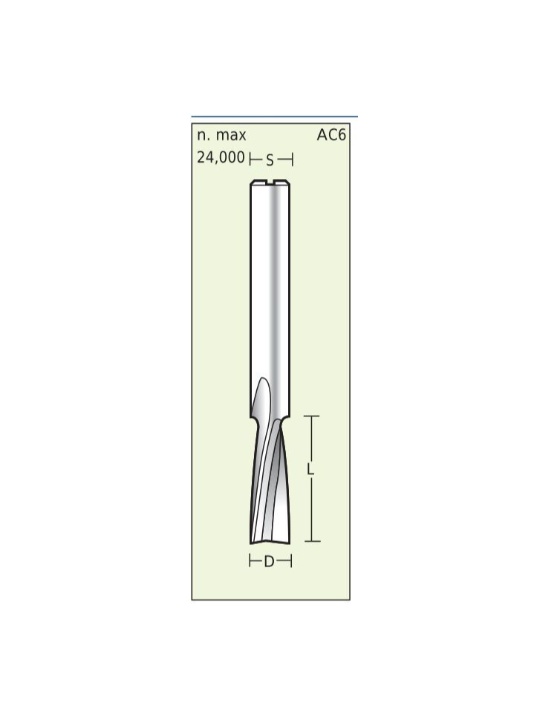 Titman Schlichtfräser Positiv für kunststoff  D5 L19 S6mm | JVL-Europe