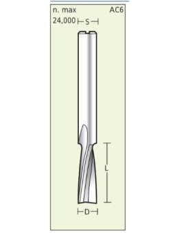 Schlichtfräser Positiv für kunststoff  D2,5 L10 S3mm