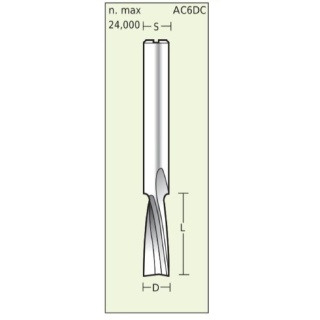 Spiral cutter Negative for Plastics D10 L25 S10mm | Titman Tools