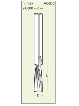 Spiraal frees Negatief voor Kunststof  D10 L25 S10mm | Titman Tools