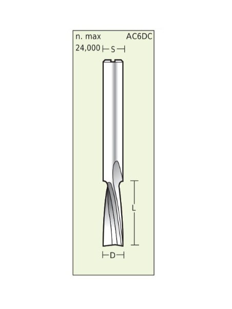 Titman Spiral cutter Negative for Plastics D10 L25 S10mm | JVL-Europe