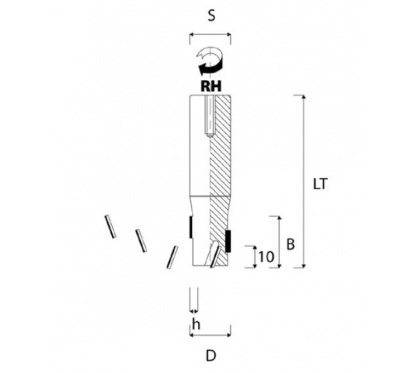 PKD Diamant groeffrees 12mm L26 S12mm | JVL Tools PKD Diamant groeffrees 12mm L26 S12mm | JVL Tools