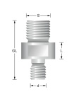 Adapter External thread M12x1 to external thread M16x1.5 | Titman Tools