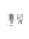 Adapter Buitendraad M12x1 naar binnendraad M10x1,5 | Titman Tools