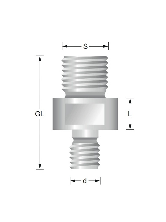 Adapter buitendraad M16x1.5 naar buitendraad M10x1.5 | Titman Tools