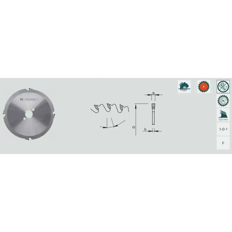 Portable saw blade DP flat tooth 165 x 20 Z6 | Stehle