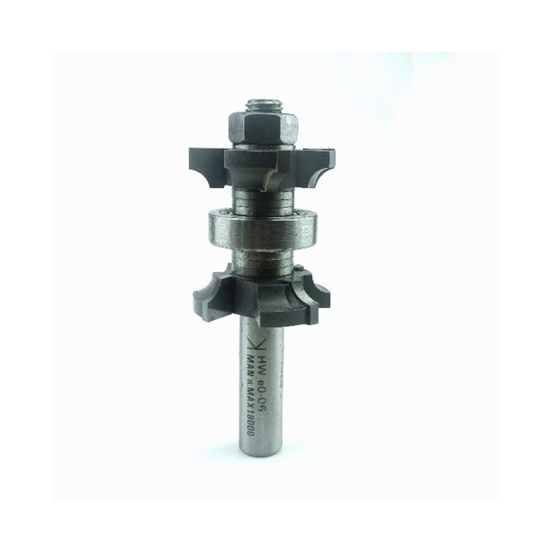 Dubbele afrondfrees 16 tot 32 mm  S12mm | Titman Tools