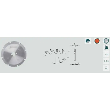 Portable saw blade DP flat tooth with chamfer 216 x 30 Z8