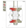 Dubbele afrondfrees 16 tot 32 mm  S12mm | Titman Tools