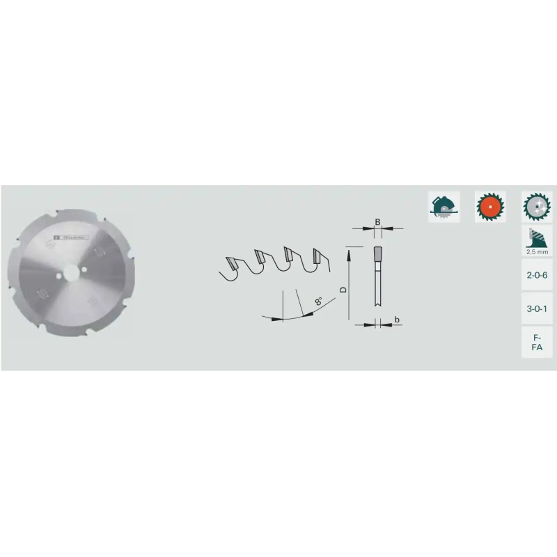 Portable saw blade DP flat tooth with chamfer 180 x 30 Z4 | Stehle