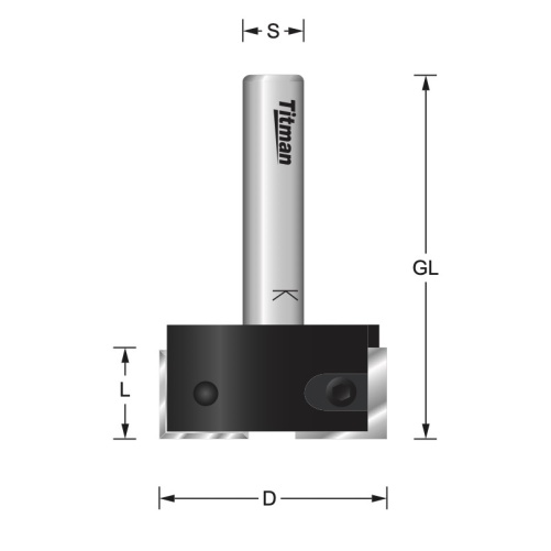 Titman Replacement tip Face milling bit diameter 30 mm | Titman Tools