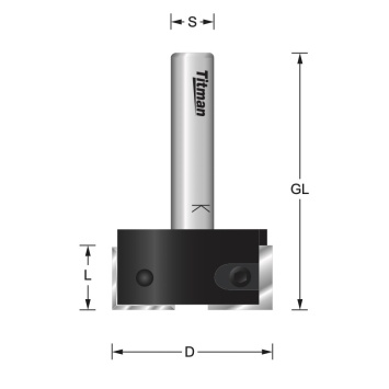 Titman Vlakfrees 30 mm met wisselmessen FMC30-8RT