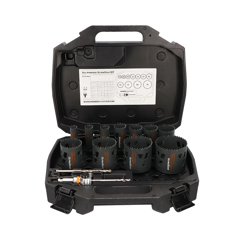 Mandrex Industrial set UltraXcut 19 mm-76 mm hexagone 11, 13 pièces | Mandrex