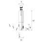 PCD Diamond straight router bit 16mm L35  S16mm