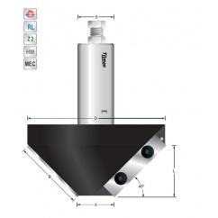Replacement tip bevel cutter  shank 25 mm | Titman Tools