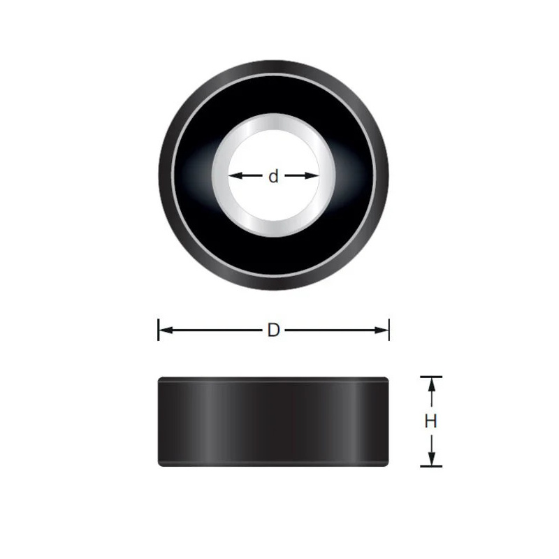 Titman Plastic coated steel bearings d6,35mm D19mm | JVL-Europe