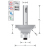 Rounding over bit  R12,7 S8mm | Titman Tools