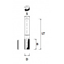 Diamond grooving cutter Z1 straight  D6 L15  S6mm | JVL Tools