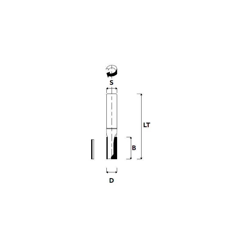 JVL Diamond grooving cutter Z1 straight  D6 L15  S6mm | JVL-Europe