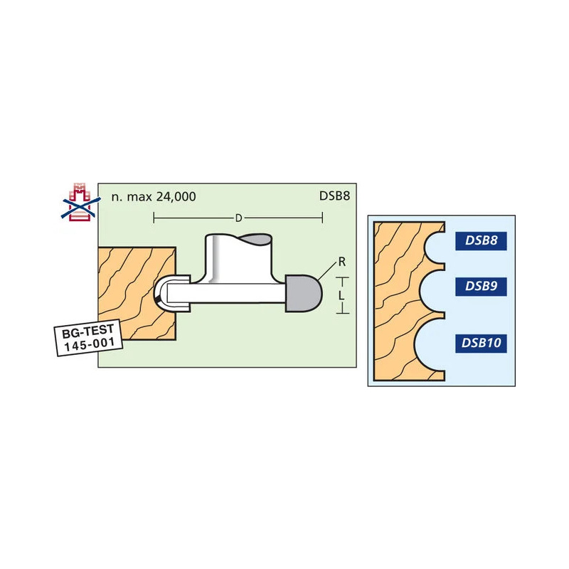 Titman flute bit R5 S8mm | Titman Tools
