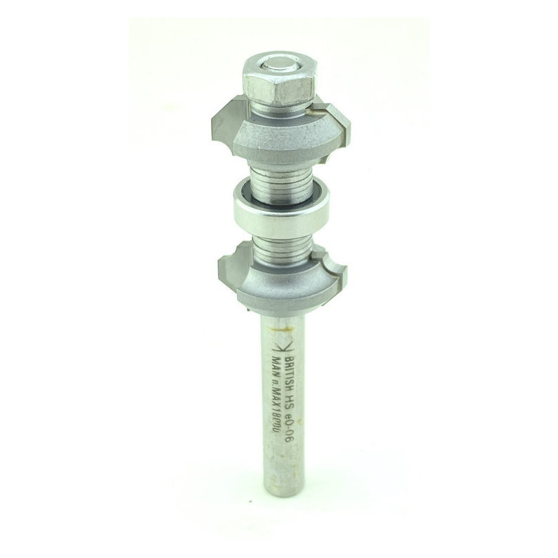 Double rounding over / chamfer bit adjustable R2.5 45° S8mm | Titman Tools