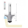 Bevel cutter R12,7  6°  S12mm for solid surface | Titman Tools
