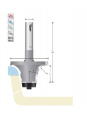 Titman Bevel cutter R12,7  12°  S12mm for solid surface | JVL-Europe