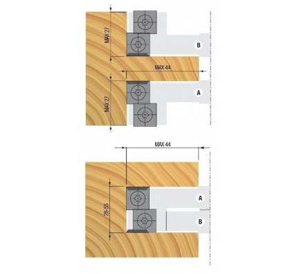 Verstellbarer wendenplatten-falzfräser 28 - 55 mm Bohrung 30mm