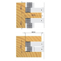 Verstellbarer wendenplatten-falzfräser 28 - 55 mm Bohrung 50mm