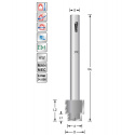 getrapte frees Z2 D14/20 L6/10 GL48 S8mm | Titman Tools